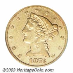 1876-CC $5 XF45 PCGS.