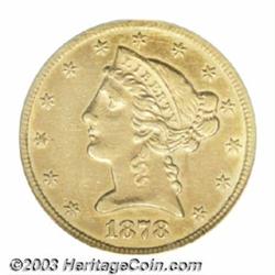 1878-CC $5 --180 Degree Rotated Dies--VF35 PCGS.