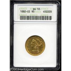 1882-CC $5 AU55 ANACS.