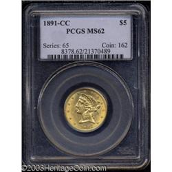 1891-CC $5 MS62 PCGS.