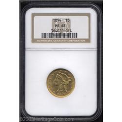 1894 $5 MS63 NGC.