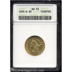 1895-S $5 AU53 ANACS.