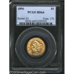1896 $5 MS64 PCGS.