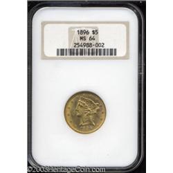 1896 $5 MS64 NGC.