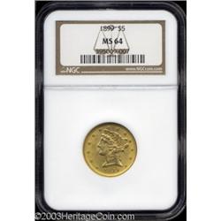 1899 $5 MS64 NGC.