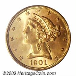 1901-S $5 MS65 PCGS.