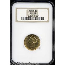 1902 $5 MS64 NGC.