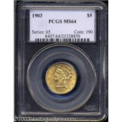 1903 $5 MS64 PCGS.
