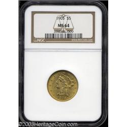 1905 $5 MS64 NGC.