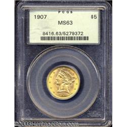 1907 $5 MS63 PCGS.