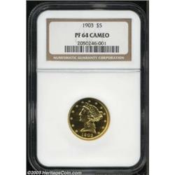 1903 $5 PR64 Cameo NGC.
