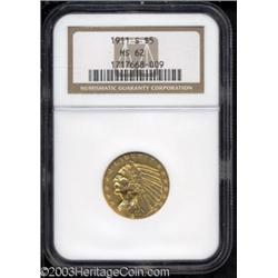 1911-S $5 MS62 NGC.