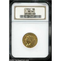 1912 $5 MS64 NGC.