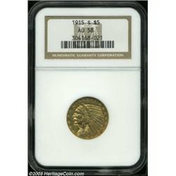 1915-S $5 AU58 NGC.