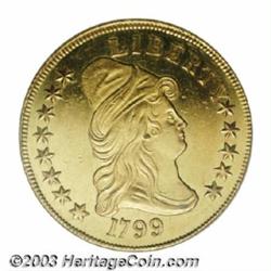 1799 $10 Large Stars Obverse MS60 ANACS.