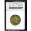 Image 1 : 1847 $10 AU58 ANACS.