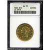 Image 1 : 1850 $10 Large Date AU55 ANACS.