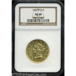 1856-O $10 AU58 NGC.