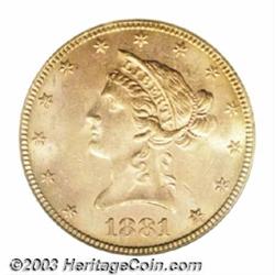 1881-S $10 MS63 PCGS.