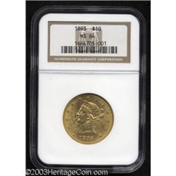 1893 $10 MS64 NGC.