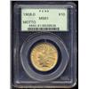Image 1 : 1908-D $10 Motto MS61 PCGS.
