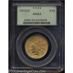 1910-D $10 MS63 PCGS.