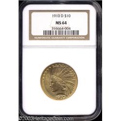 1910-D $10 MS64 NGC.