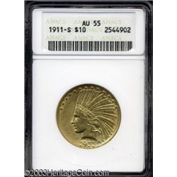 1911-S $10 AU55 ANACS.