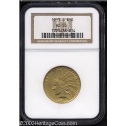 1913-S $10 AU55 NGC.