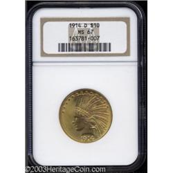 1914-D $10 MS67 NGC.