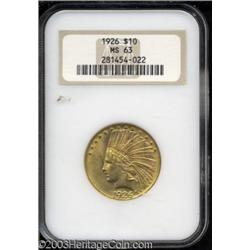 1926 $10 MS63 NGC.