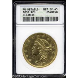 1850 $20 --Cleaned--ANACS. AU Details, Net XF45.