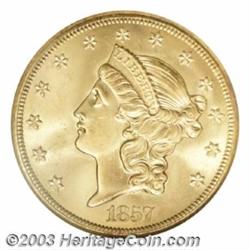 1857-S $20 MS66 NGC.