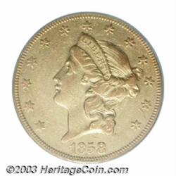 1858-O $20 XF45 PCGS.