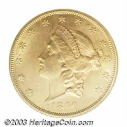 1860 $20 MS62 NGC.