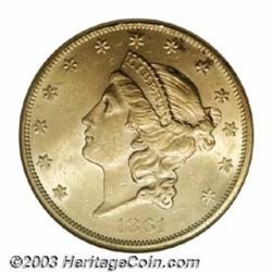 1861 $20 MS63 NGC.