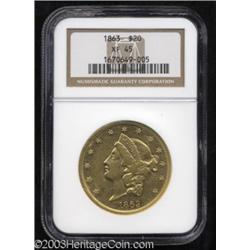 1863 $20 XF45 NGC.