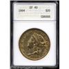 Image 1 : 1864 $20 XF40 ANACS.