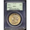 Image 1 : 1873 $20 Open 3 MS61 PCGS.