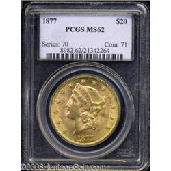 1877 $20 MS62 PCGS.