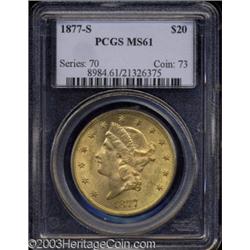 1877-S $20 MS61 PCGS.