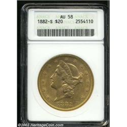 1882-S $20 AU58 ANACS.