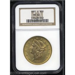 1891-S $20 MS62 NGC.