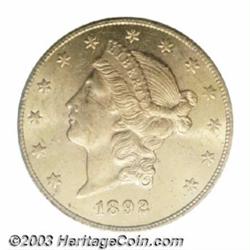 1892-CC $20 MS61 PCGS.