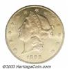 Image 1 : 1892-CC $20 MS61 PCGS.