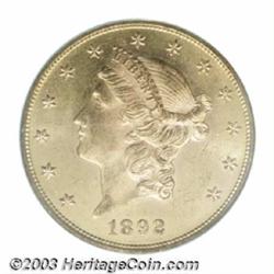 1892-S $20 MS63 PCGS.