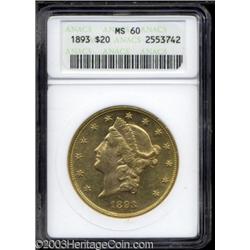 1893 $20 MS60 ANACS.