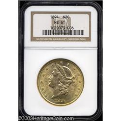 1894 $20 MS61 NGC.