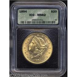 1894 $20 MS62 ICG.