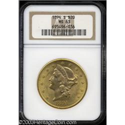1894-S $20 MS63 NGC.